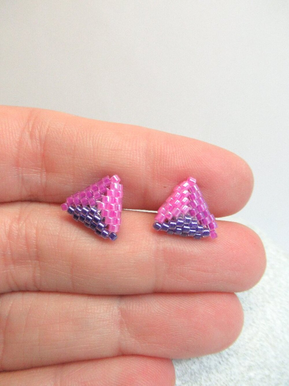 Handwoven Triangle earrings